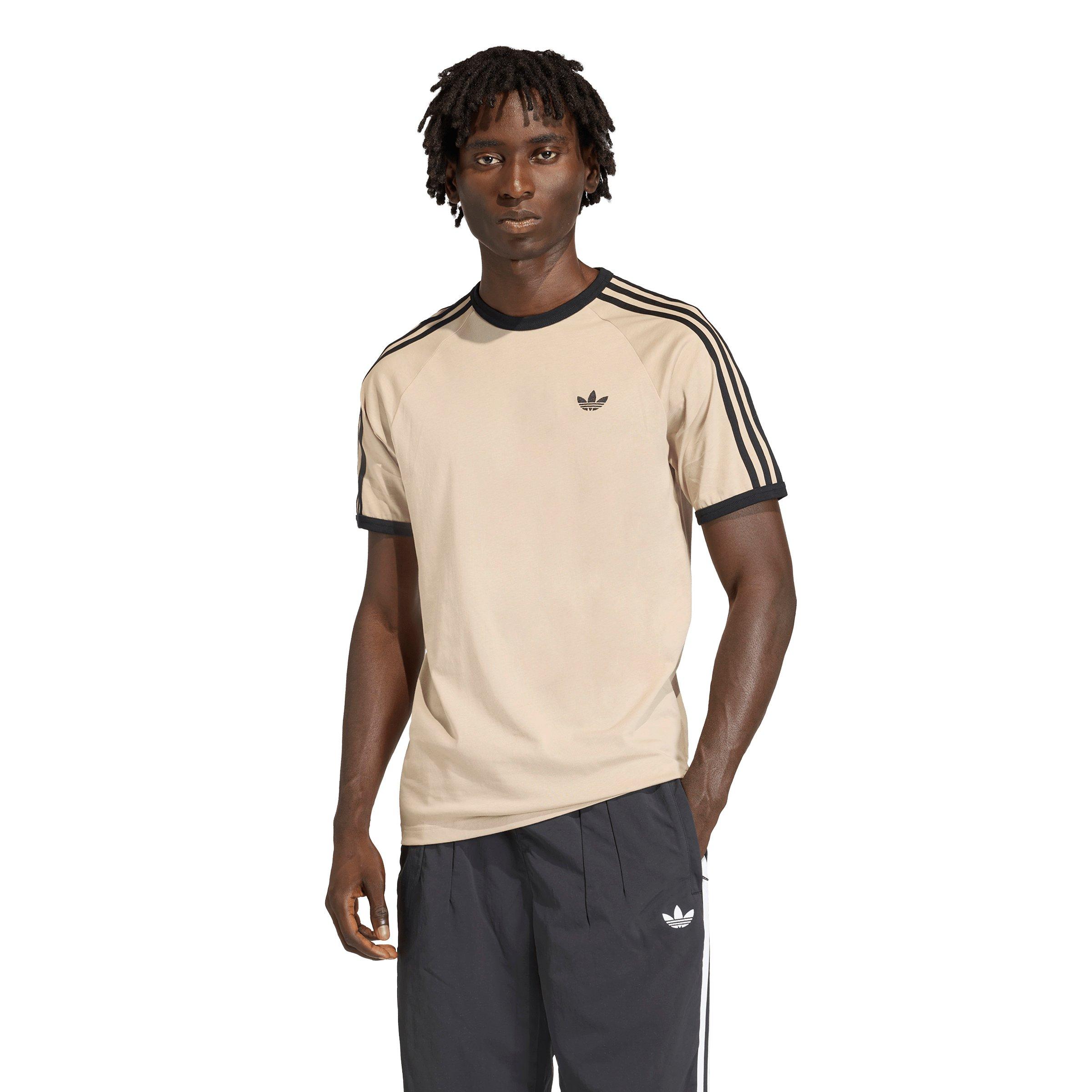 adidas Originals Men's 3-Stripes Tee - Khaki - KHAKI